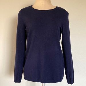 Chico’s, 0, small, deep blue sweater, rolled neck, EUC